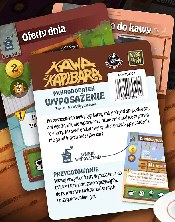 Okładka gry: Kawa z kapibarą: Wyposażenie