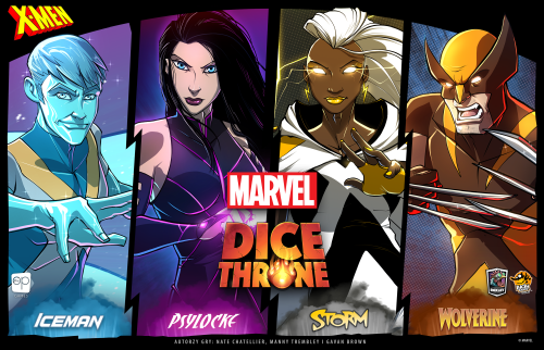 Okładka gry: Marvel Dice Throne: X-Men - Wolverine, Storm, Psylocke, Iceman